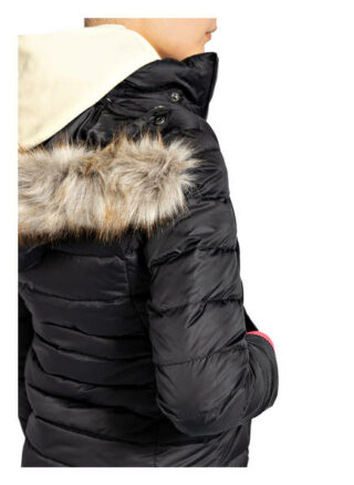 Tommy Jeans Daunenjacke mit Kapuze, Schwarz
