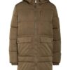 Tommy Jeans Steppjacke mit Kunstpelzbesatz, Grün