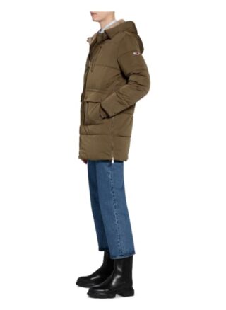 Tommy Jeans Steppjacke mit Kunstpelzbesatz, Grün