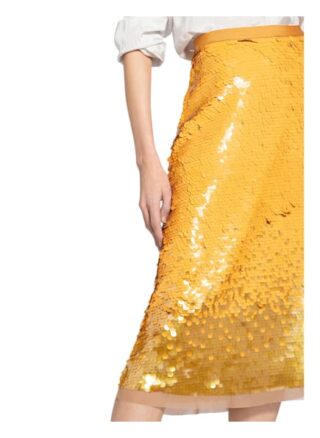 Tory Burch Paillettenrock, Gelb