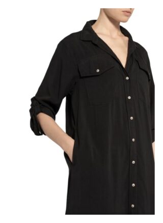 True Religion Hemdblusenkleid, Schwarz