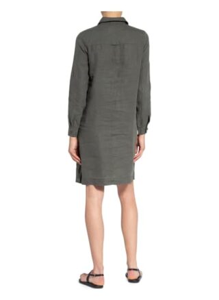 Twenty Six Peers Hemdblusenkleid aus Leinen, Grün