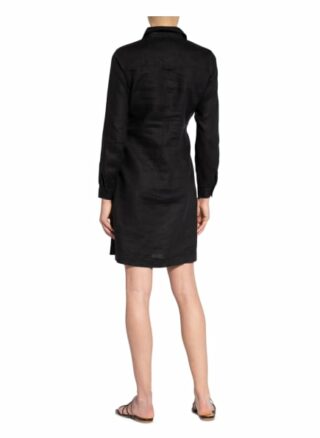 Twenty Six Peers Hemdblusenkleid aus Leinen, Schwarz