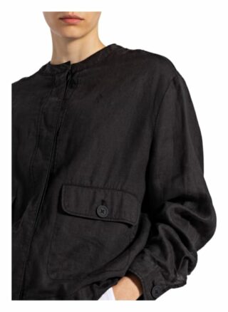 Twenty Six Peers Leinenjacke, Schwarz