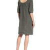 Twenty Six Peers Leinenkleid mit 3/4-Arm, Grün
