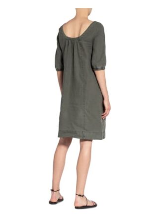 Twenty Six Peers Leinenkleid mit 3/4-Arm, Grün