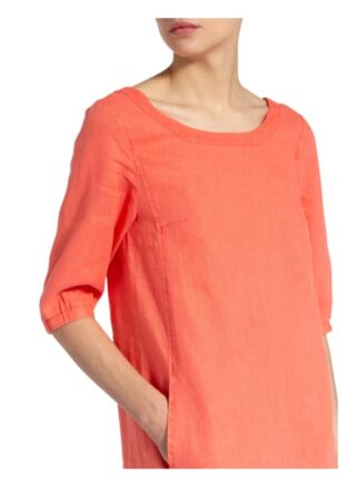 Twenty Six Peers Leinenkleid mit 3/4-Arm, Rot