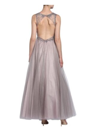 Unique Abendkleid mit Stola, Beige