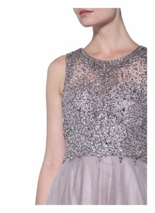Unique Abendkleid mit Stola, Beige