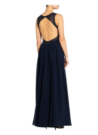 Unique Abendkleid mit Stola, Blau