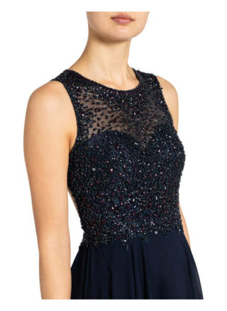 Unique Abendkleid mit Stola, Blau
