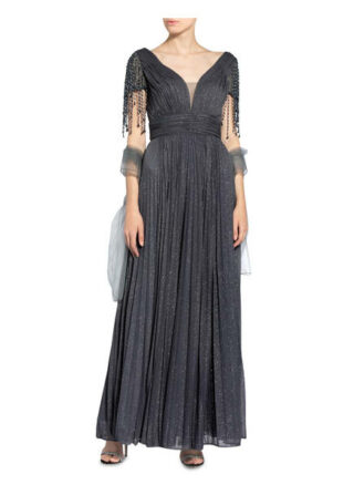 Unique Abendkleid mit Stola, Grau