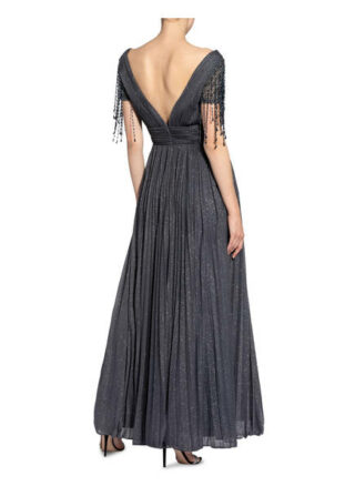 Unique Abendkleid mit Stola, Grau