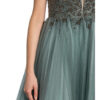 Unique Abendkleid mit Stola, Grün