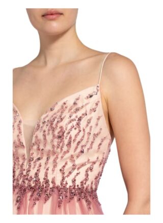 Unique Abendkleid mit Stola, Pink