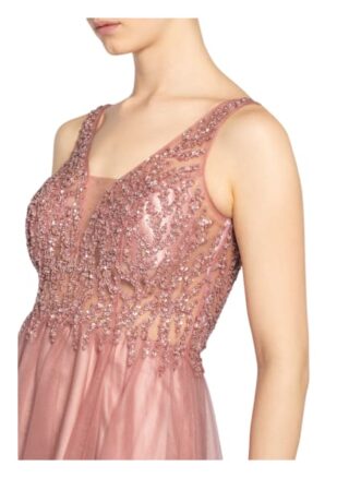 Unique Abendkleid mit Stola, Pink