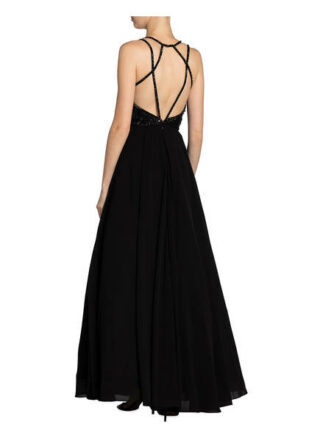 Unique Abendkleid mit Stola, Schwarz