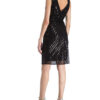 Unique Kleid mit Paillettenbesatz, Schwarz