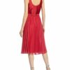 V By Vera Mont Plisseekleid, Rot