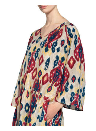 Valérie Khalfon Kleid Kosma mit Leinen, Rot