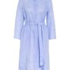 Van Laack Hemdblusenkleid Kaina aus Leinen, Blau