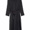 Van Laack Hemdblusenkleid Kaina aus Leinen, Schwarz
