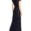 Vera Mont Abendkleid mit Paillettenbesatz, Blau