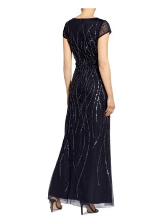 Vera Mont Abendkleid mit Paillettenbesatz, Blau