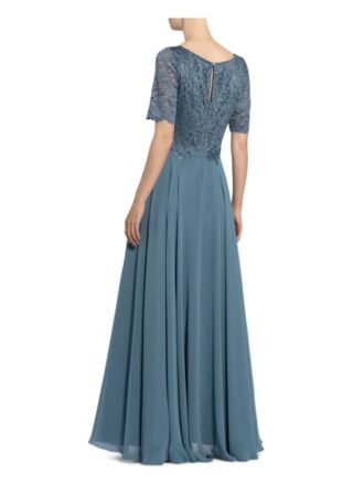 Vera Mont Abendkleid mit Paillettenbesatz, Blau