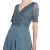 Vera Mont Abendkleid mit Paillettenbesatz, Blau