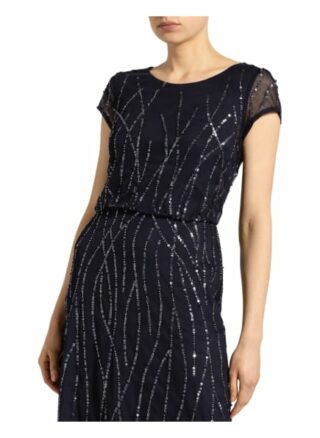 Vera Mont Abendkleid mit Paillettenbesatz, Blau
