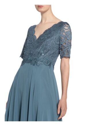 Vera Mont Abendkleid mit Paillettenbesatz, Blau