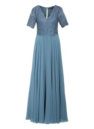 Vera Mont Abendkleid mit Paillettenbesatz, Blau