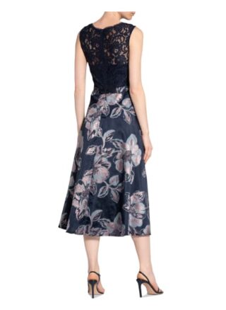 Vera Mont Brokatkleid mit Spitze, Blau