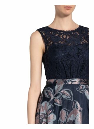 Vera Mont Brokatkleid mit Spitze, Blau