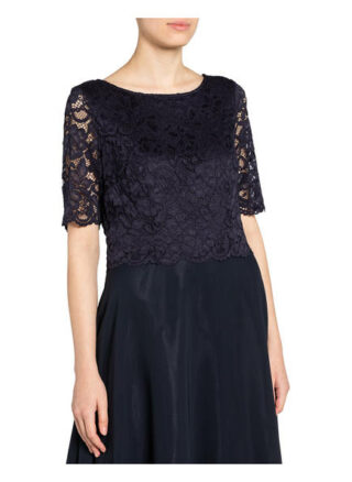 Vera Mont Cocktailkleid mit Spitzenbesatz, Blau