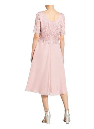 Vera Mont Cocktailkleid mit Spitzenbesatz, Pink