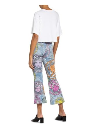 Versace 7/8-Bootcut Jeans, Blau
