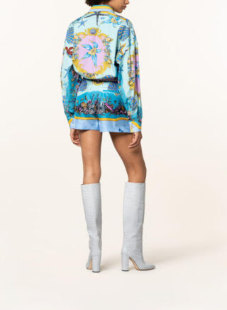 Versace Seidenshorts, Blau