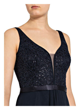 Vm Vera Mont Abendkleid mit Paillettenbesatz, Blau