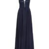 Vm Vera Mont Abendkleid mit Paillettenbesatz, Blau