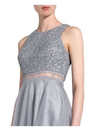 Vm Vera Mont Cocktailkleid Schmucksteinbesatz, Grau