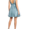 Vm Vera Mont Cocktailkleid mit Schmucksteinbesatz, Blau