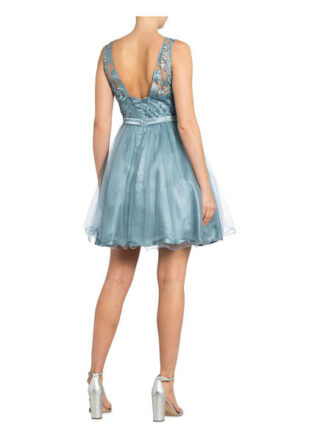 Vm Vera Mont Cocktailkleid mit Schmucksteinbesatz, Blau