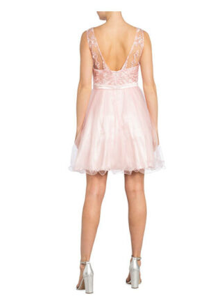 Vm Vera Mont Cocktailkleid mit Schmucksteinbesatz, Pink