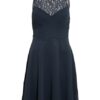 Vm Vera Mont Cocktailkleid mit Spitzenbesatz, Grau
