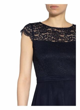 Vm Vera Mont Kleid mit Lochspitze, Blau
