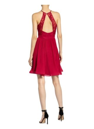 Vm Vera Mont Plisseekleid mit Paillettenbesatz, Rot