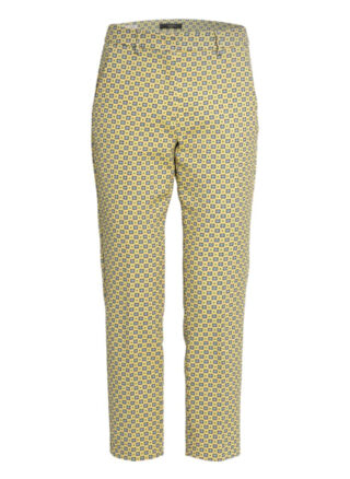 Weekend Maxmara 7/8-Jacquard-Hose, Gelb