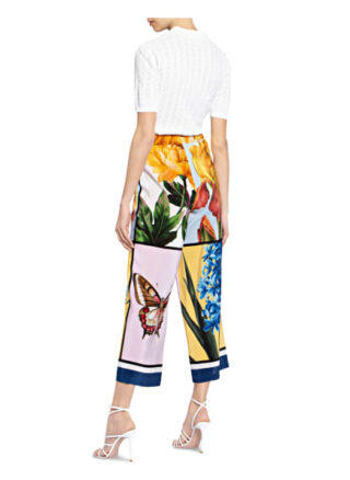 Weekend Maxmara Culotte Aloa aus Seide, Weiß
